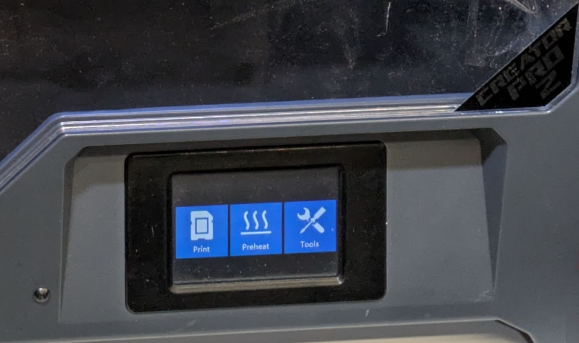 Printer LCD home screen