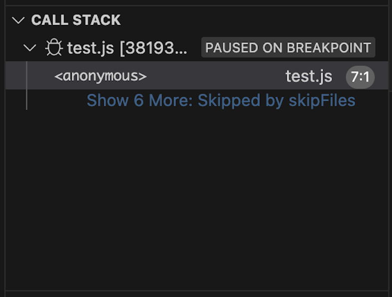 Call Stack Section